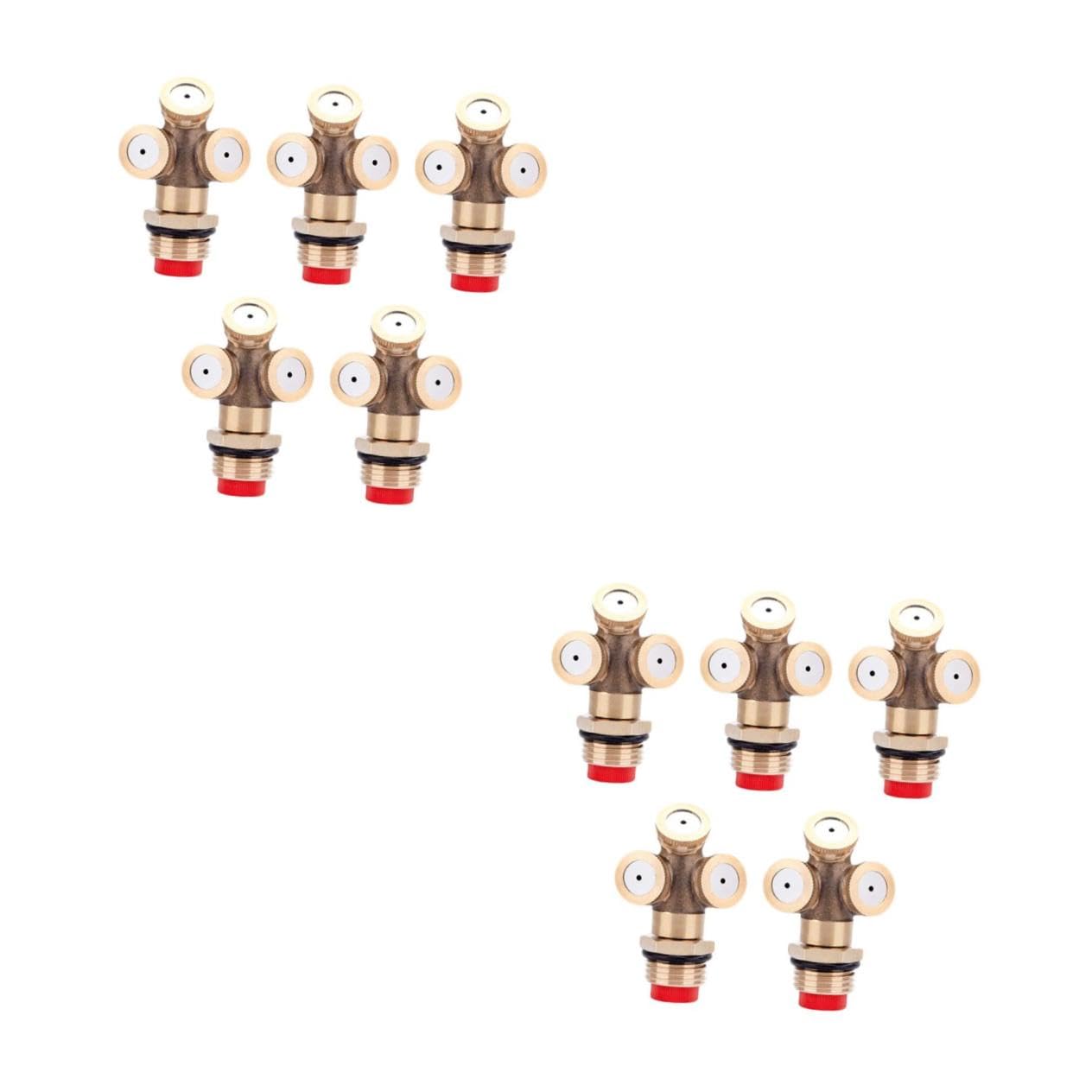 SOIMISS 2 Ensembles Buse Buse De Pulvérisation Spray Plant De Pulverisation Brumisateur Jardinage Arroseur Accessoire De De Brumisation Laiton Golden 5 Pièces * 2