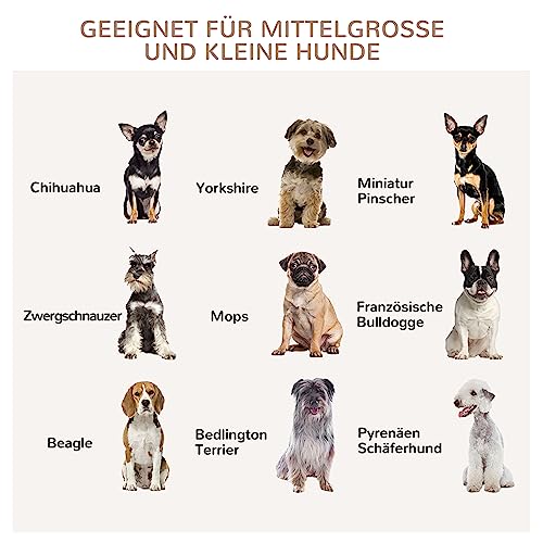 PawHut Hundekäfig für Zuhause, Hundehütte, Haustierkäfig für mittelgroße Hunde, Hundebox mit Türen, Hundehaus, Transportkäfig, Weiß, 80 x 50 x 56,5 cm