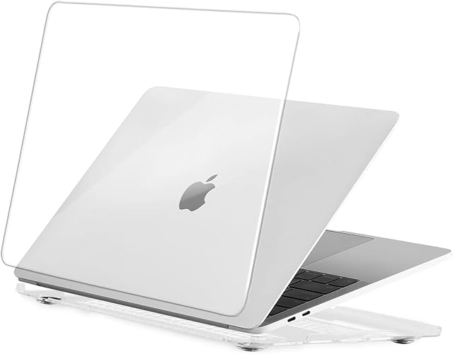 EooCoo Case compatible for NEW Macbook Air 13 inch M1 A2337 A2179 A1932 with Retina Display, 2021 2020 2019 2018 Release, Plastic Hard Shell, Smooth Shiny Surface, Crystal Clear