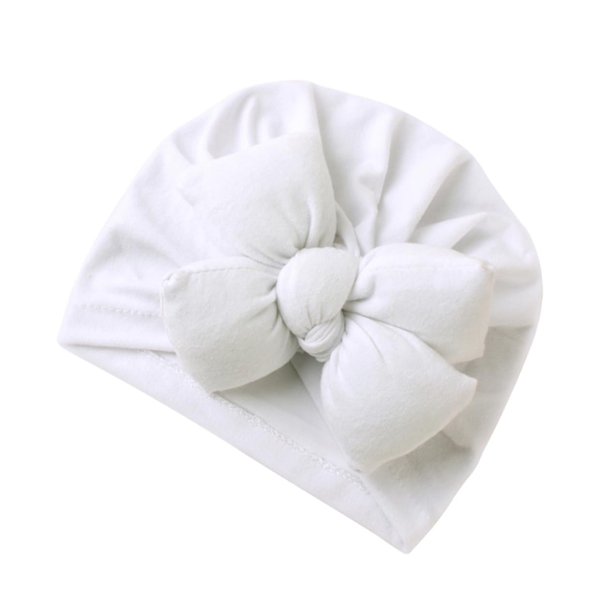 Abaodam Baby Hat Soft Warm Infant Bowknot Hat for Daily Dressing and Photo Props White
