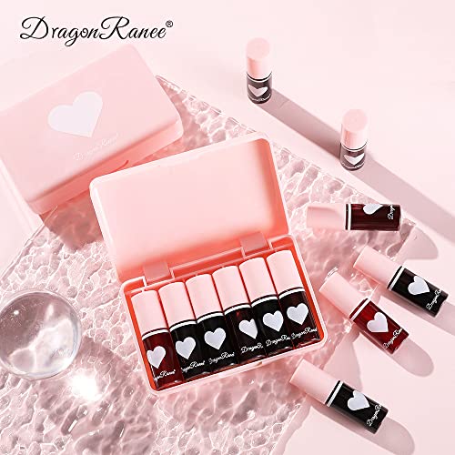 6 Colors Lip Tint Stain Set, Blibling Korean Lip Gloss Lip Tint Stain Plumping Mini Liquid Lipstick, Multi-Use Lip And Cheek Tint, Long Lasting Non-Stick Cup Waterproof, High Pigment, Vivid Color, Lip Tint Makeup #TOP2