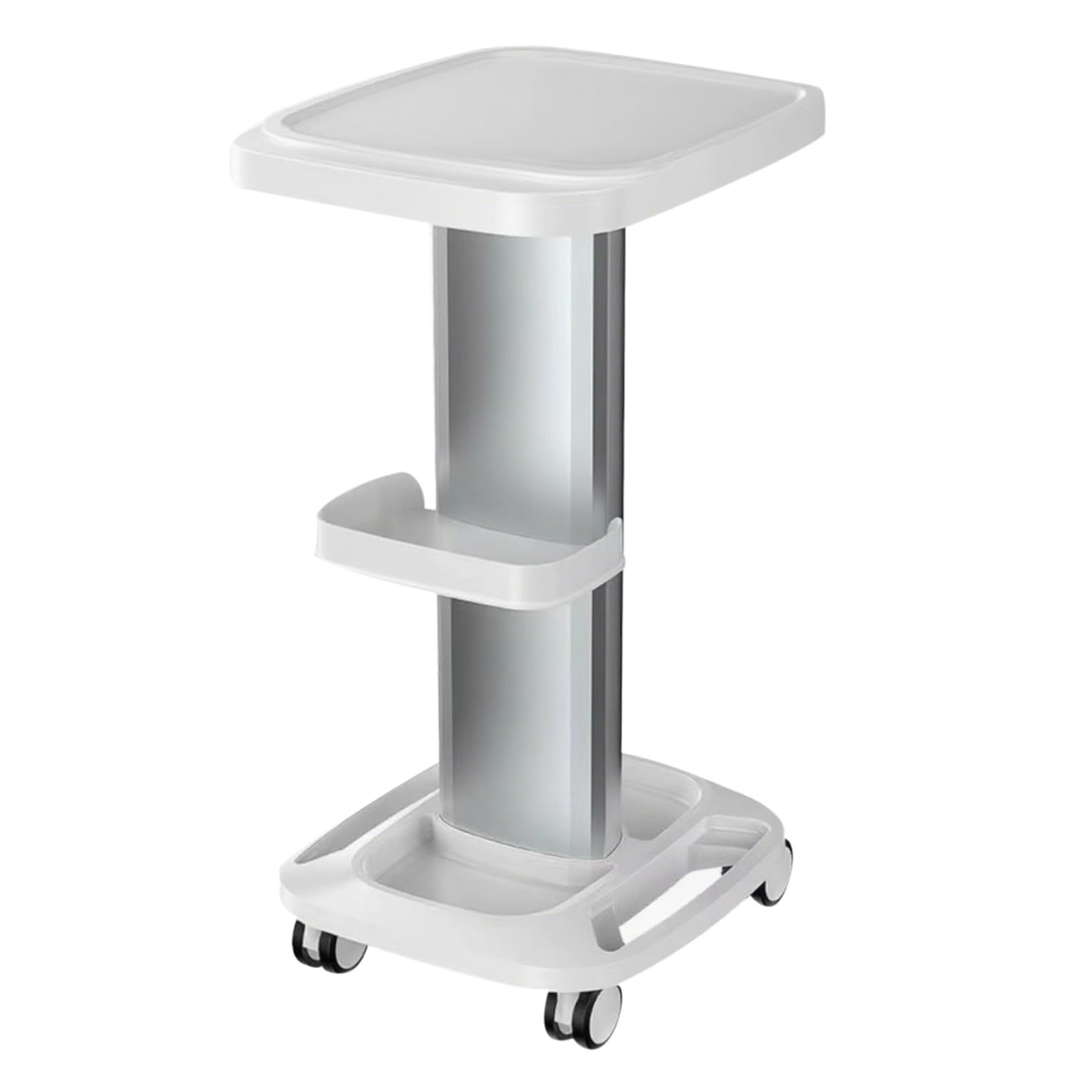 Carrello Estetista in ABS Armadietto Design Carrello Estetista Cassetta Portaoggetti Arrello Dentale Rotante Silent Universal Wheel Storage Trolleys Lega di Alluminio Spazzolato