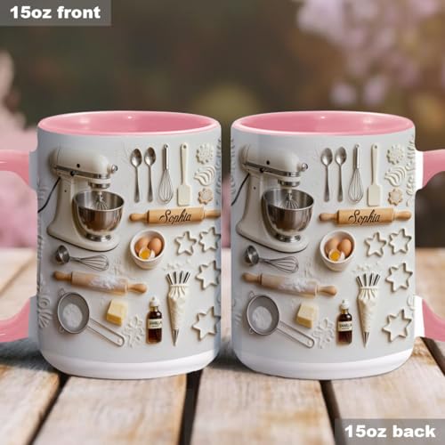 Taza cerámica personalizada con posavasos 11 onzas miniatura 7