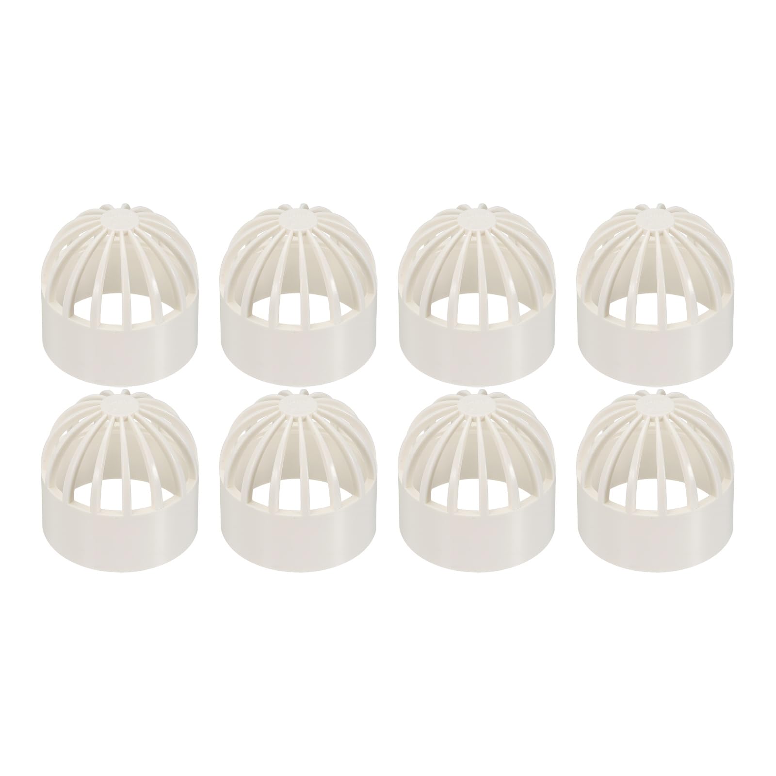 PATIKIL 1.6 Inch (40mm) Fish Cover Permeable Cap, 8 Pcs PVC Breathable Cap Aquarium Guard Fish Tank Intake Cover, White