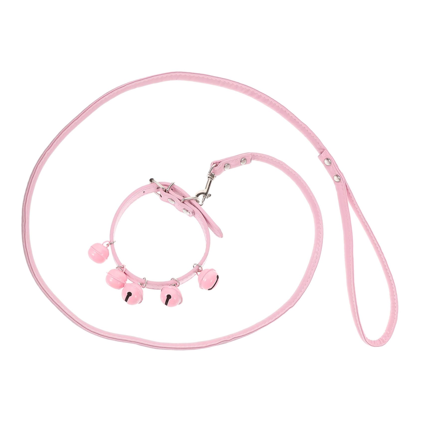 BESPORTBLE Pet Pulling Rope Leash Dog Collar with Bells Practical Collar Strap for (Color Random)