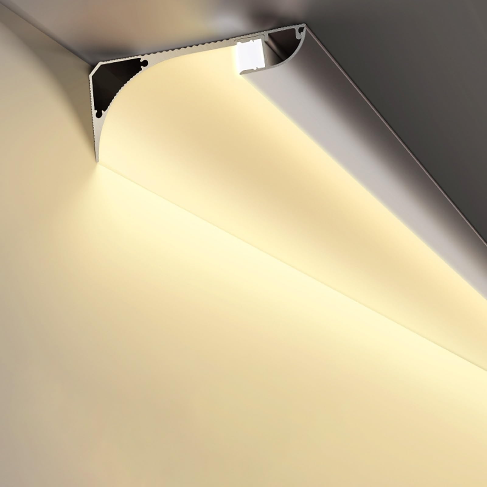 Profilowana aluminiowa listwa świetlna LED, dekoracyjna podstawa i oświetlenie pod szafką, listwa przypodłogowa i system kanałów LED do kina domowego i oświetlenia