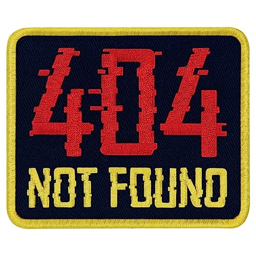Tactical 404 Not Found lapp broderad emblem applikation fästkrok och ögla emblem