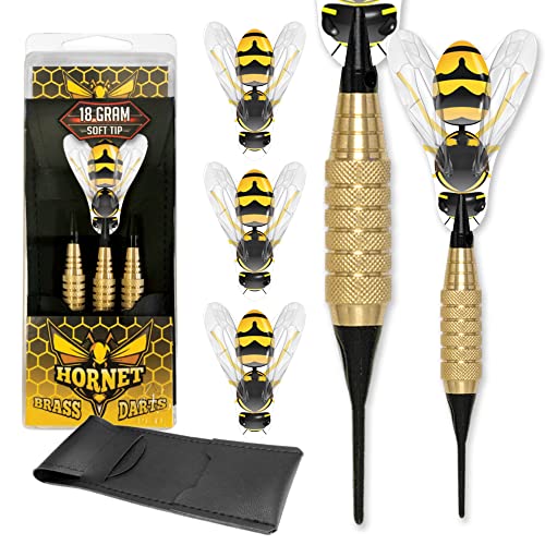 Dart World 26518 Hornet Brass Soft Tip Dart (18-Gram) #TOP24