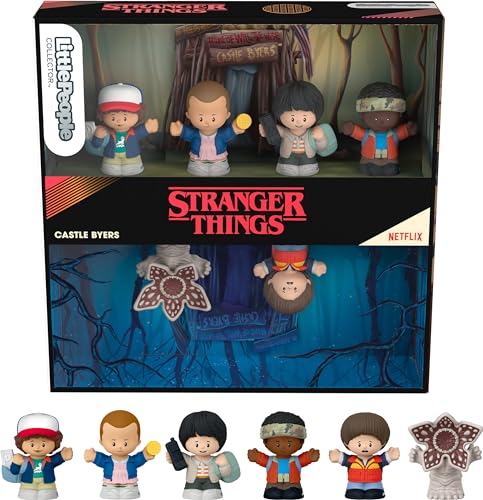 Image of Little People Collector Stranger Things Castle Byers Special Edition Set for Adults & Fans, 6 Figures for in a Display Package