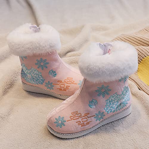 Extra Wide Snow Boots Boots Embroidered Boots National Boots Princess Cotton Boots3