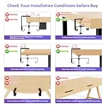 Univivi No Drill Under Desk Cable Management Tray, 36" Cord Organizer for Table, Clamp/Screw Mount Desk Cable Management, Premium Fabric Cable Management Tray for Office, Home - Image 5