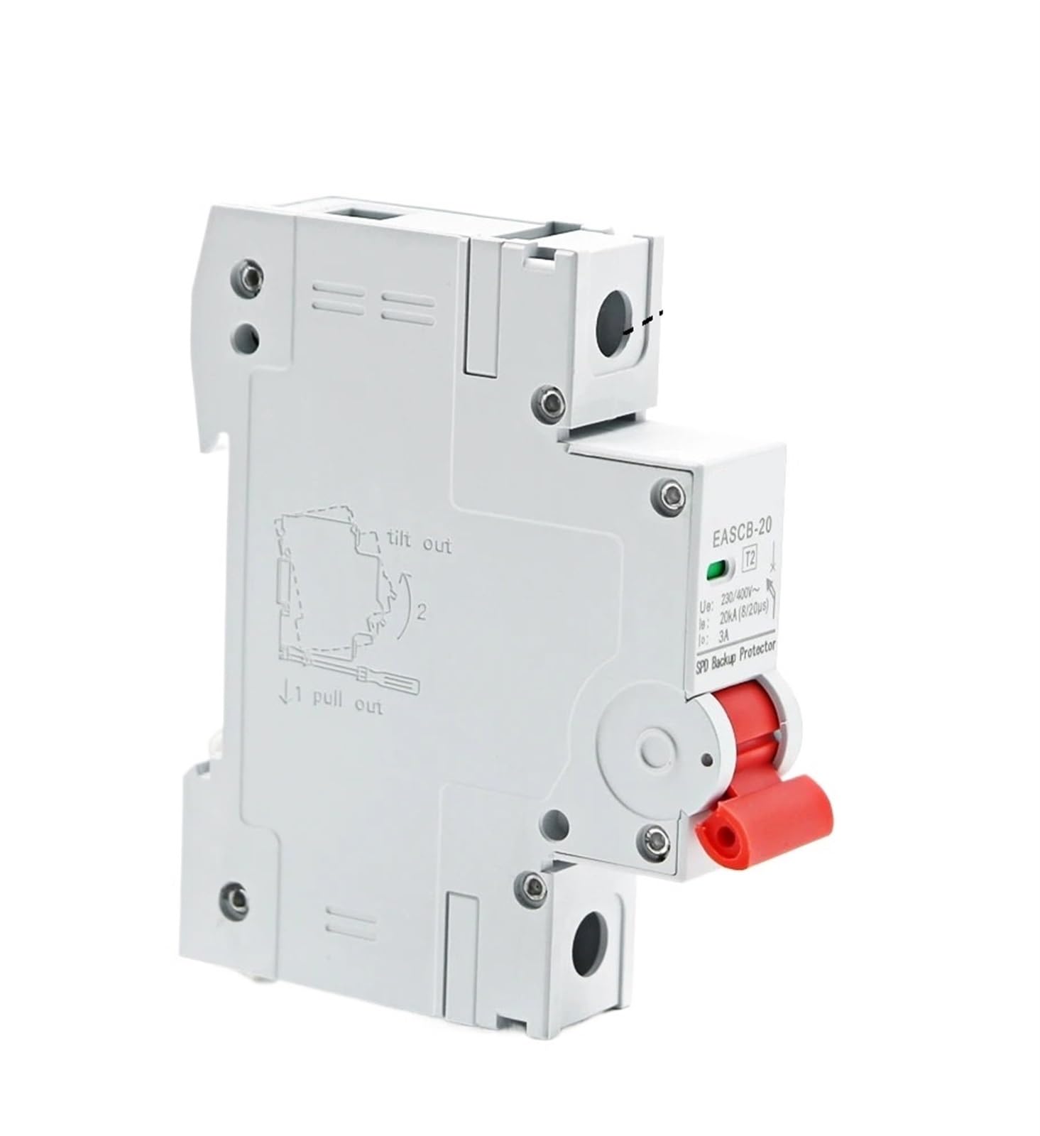 Parafoudre de protection AC SPD T2 disjoncteur rail Din