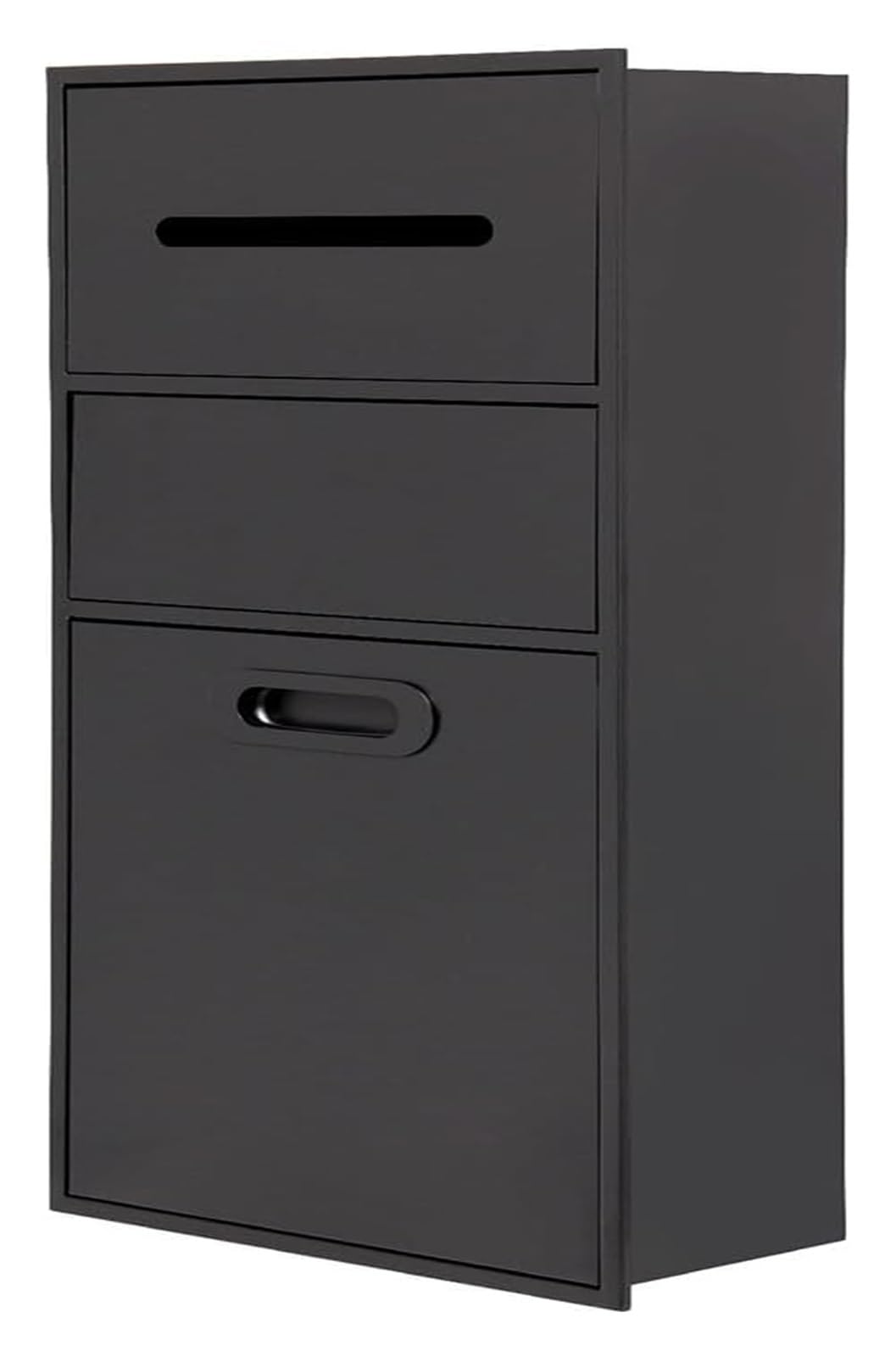 QUSYZD Stainless Steel Bathroom Niche, Toilet Paper Storage Rack, Recessed Waterproof Shower Niche for Bathroom Storage/Shampoo/Toiletries,Gray,65x30x14cm,Black-65x30x14cm