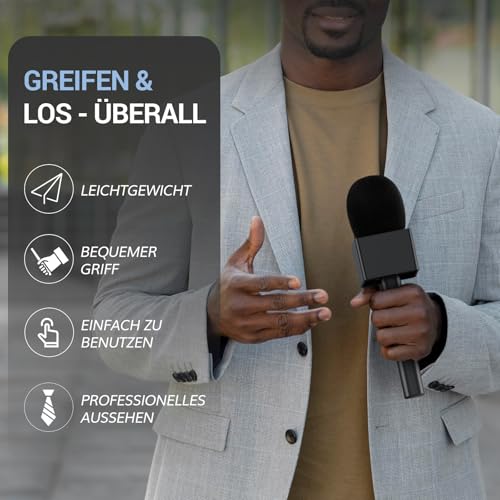 TONOR WLAN Handheld Adapter für DJI Mic, Rode Wireless GO 1/2, Rode Wireless Me/Pro, Handmikrofon Adapter für Interviews Vlogging, Tiktok YouTube, TP20