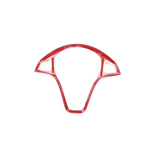 CHEYA ABS Car Steering Wheel Decoration Frame Cover Trim For Mercedes Benz C Class E Class B Class GLC CLA GLA GLS GLE W205 W213 X253 C117 X156 2015-2018 Auto Accessories (Matte Red)