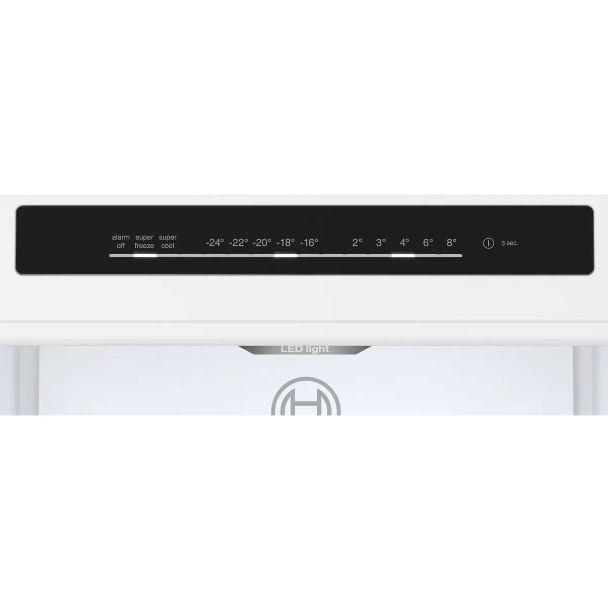 Bosch KGN36VIBT, Serie 4, frigorifero congelatore, 186 x 60 cm, refrigerante da 218 l + congelatore da 103 l, in acciaio inox con impronte digitali, NoFrost, VitaFresh XXL per una freschezza più