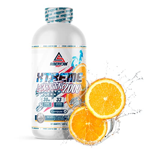 AS American Suplement | Extreme L-Carnitine 2000 | 1 Litro | Naranja | Elaborada con L-Carnitina | Ayuda a la Definición Muscular | Favorece la Pérdida de Peso