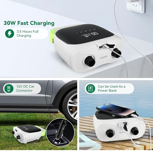 Ventilateur à Dégonflage Rapide et Double Éclairage LED