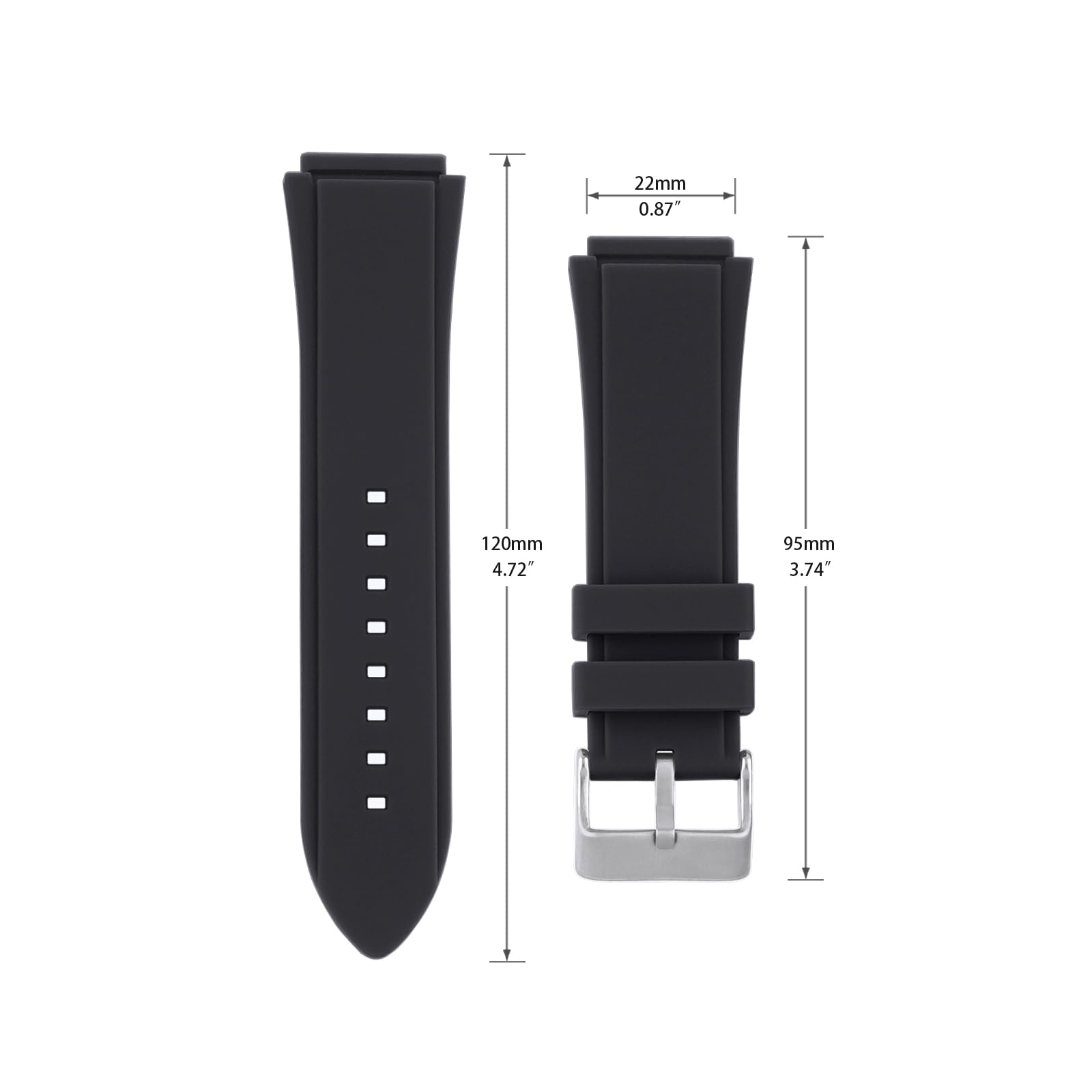 Pasek kompatybilny z zegarkiem GUESS Watch 22 mm, miękki silikonowy gumowy pasek zastępczy do serii 45 mm W0247G3 W0040G3 W0040G7, niebieski