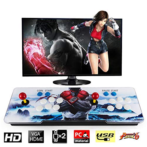 Barbella [2400 Arcade Games Console Portable 2D Games 2400 in 1 Pandora's 9s+ Box Arcade Video Game for 2 Players Arcade Machine Double Arcade Joystick Built-in Speaker