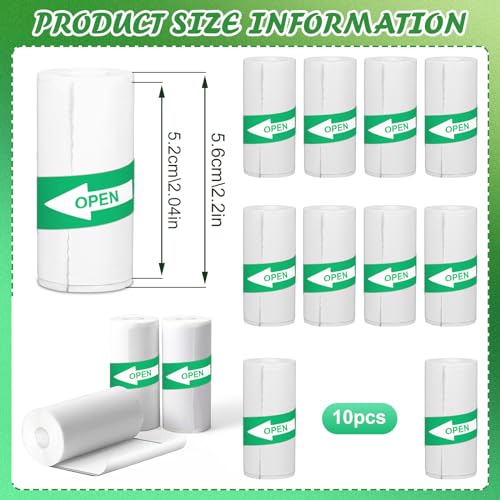 10 Rollen Thermopapier,Thermopapier Kinderkamera,Aufkleber Druckerpapier,Mini Drucker Papier Selbstklebend Thermo-papier für Kinder,Mini Drucker Aufkleber,für Mobiler Fotodrucker(57 x 25 mm)