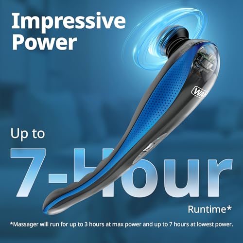 Image of Wahl Lithium-Ion Deep Tissue Percussion Handheld Massager for Muscles, Back, Neck, Shoulder Pain Relief, Cordless, Adjustable Intensity, Long Battery Life, FSA Eligible, Model 4232