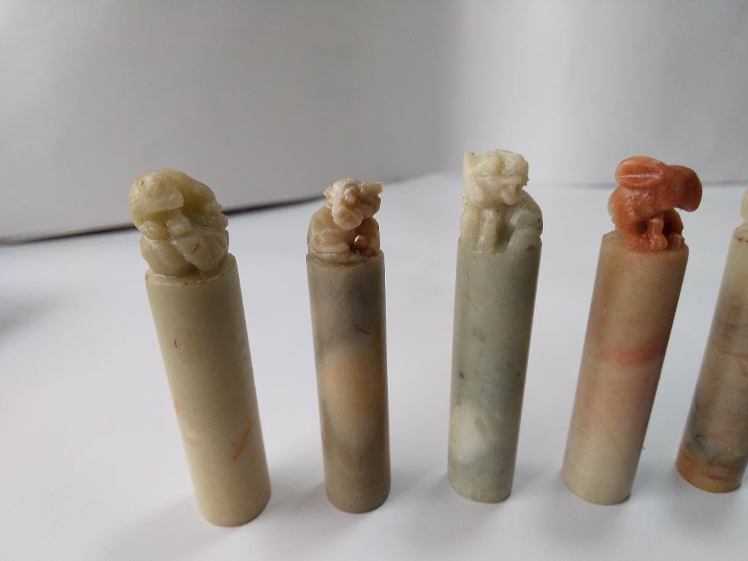 篆刻 高級石材 篆刻用 中国 印材 寿山 鈕彫り 干支 十二支 12本入 新品 Amazon.co.jp: 篆刻 高級石材 篆刻用 中国 印材 寿山 鈕彫り