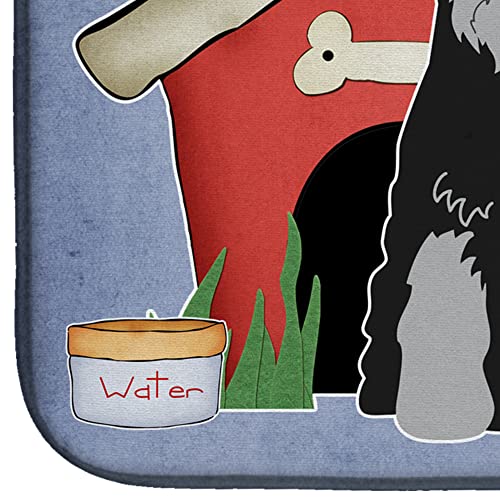 Tapis d'égouttage absorbant microfibre motif chien - 5