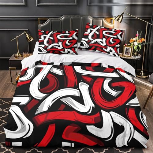 Housse de couette super douce effet 3D graphisme de rue - 2