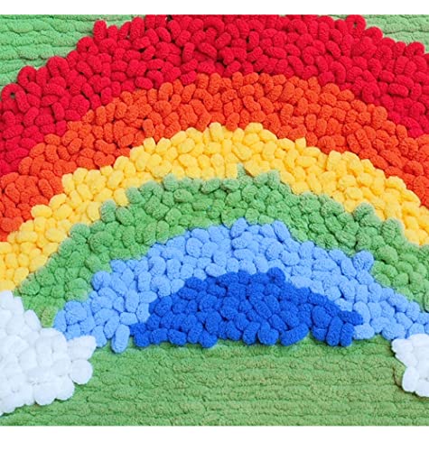 5 Skeins Finger Knitting Yarn 100% Polyester Off The Hook Soft Baby Blanket Fun Finger Loop It Yarn Total 500G (Gold Yellow) #TOP5