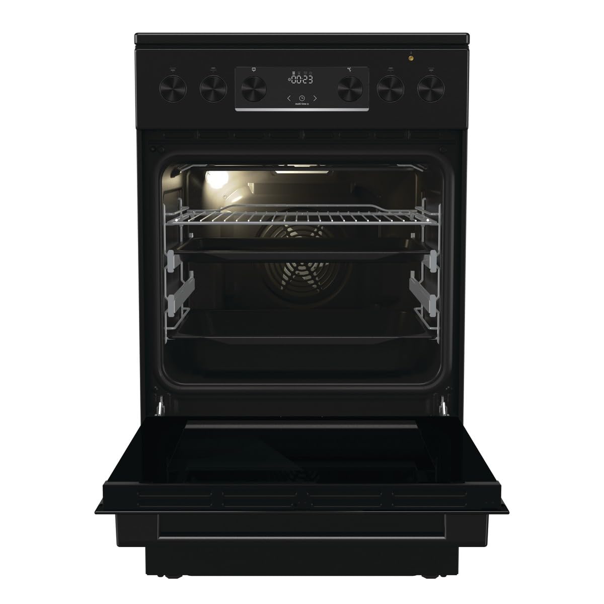 Gorenje GECS5C70BPA Elektro-Standherd 50cm 70 Liter Glaskeramik-Kochfeld schwarz