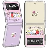 BT21 Designed for Galaxy Z Flip 3 5G Case (2021) Official Merchandise My Little Buddy Clear Phone Ca