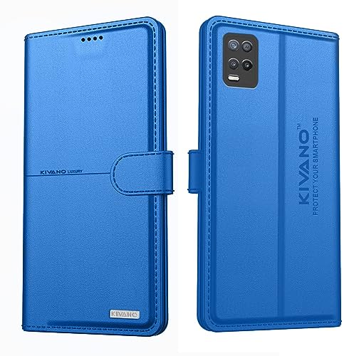 Image of KIVANO Realme 9 5G / Realme 8 5G / Realme 8S 5G / Realme Narzo 30 5G Flip Cover | Leather Finish | Inside Pockets & Inbuilt Stand | Shockproof Wallet Style Magnetic Closure Back Cover Case