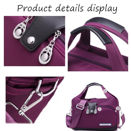 Blaciokamith Soft Side Lightweight Underseat Tote Bag, Multi-pocket Fashion Waterproof Handbag Crossbody4