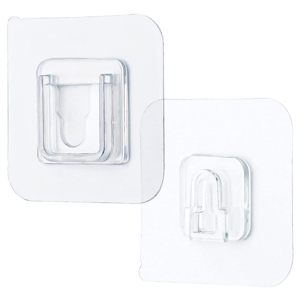 Mkbdm 5 Pairs Double-Sided Adhesive Wall Hooks Hanger Strong Transparent Hooks Suction Cup Sucker Wall Storage Holder For Kitchen Bathroo,,6Cmx6cm