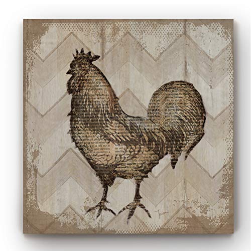 Renditions Gallery Well Read Hen Modern Artwork on Stretched Canvas Wall Art Décor