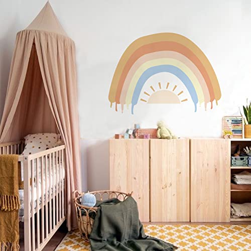 Self-Adhesive Cute Rainbow Wall Sticker For Kids/Girls Room, Peel And Stick Wall Art Decals Wall Murals For Nursery Room Baby Bedroom Home Decor #TOP3