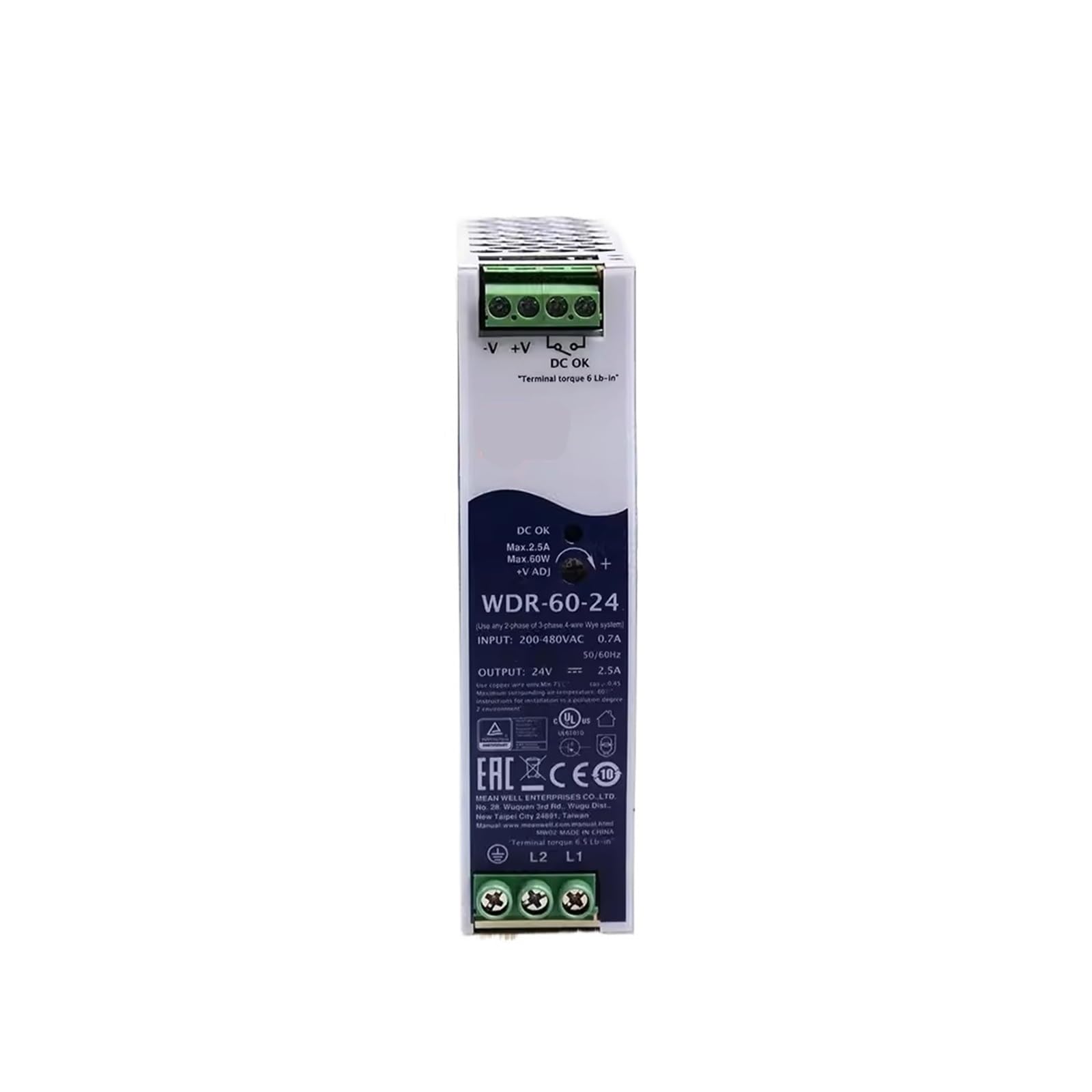 Alimentation industrielle WDR-60-12 pour domotique et armoires électriques