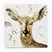 Gold Ornate Frameen Forest Deer by Color Bakery, 18x18-Inch Canvas Wall Art