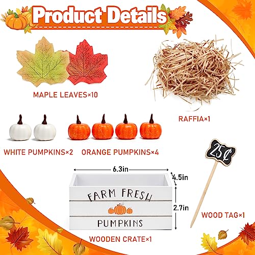 Thanksgiving-Decor-Fall-Tiered-Tray-Decor-Fall-Pumpkin-Mini-Wood-Crate-Decorations-Set-Farmhouse-Table-Centerpiece-Decor-Kit-for-Fall-Decor Thanksgiving Decor Fall Tiered Tray Decor Fall Pumpkin Mini Wood Crate Decorations Set Farmhouse Table Centerpiece Decor Kit for Fall Decor