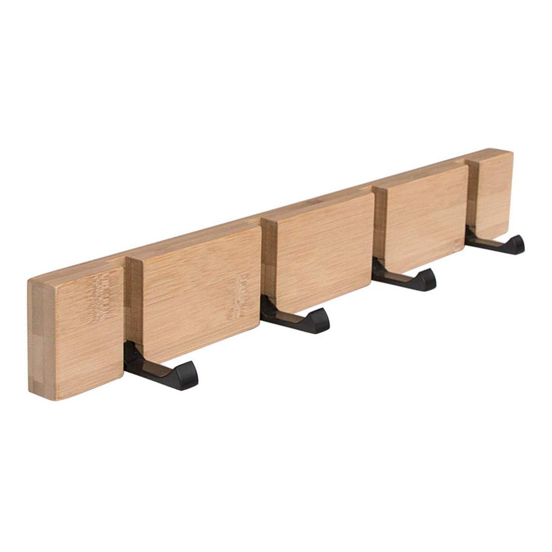 Buy Wooden Coat Rack, Wall ed Hook Rack with 4 Standard Retractable