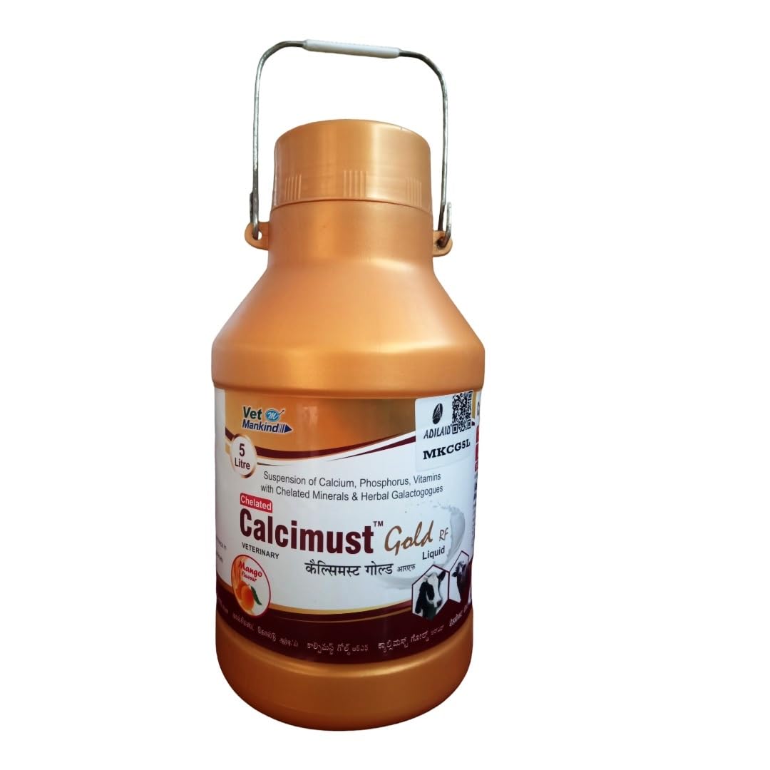 Mankind Calcimust Gold RF Liquid in Mango Flavour Suspension of Calcium,Phosphorus,Vitamins with Chelated Minerals & Herbal Galactogogues for Cattle,Calf,Buffalo,Horse,Goats,Sheep (5 LTR) (B0CTML5TMX) Amazon Price History, Amazon Price Tracker