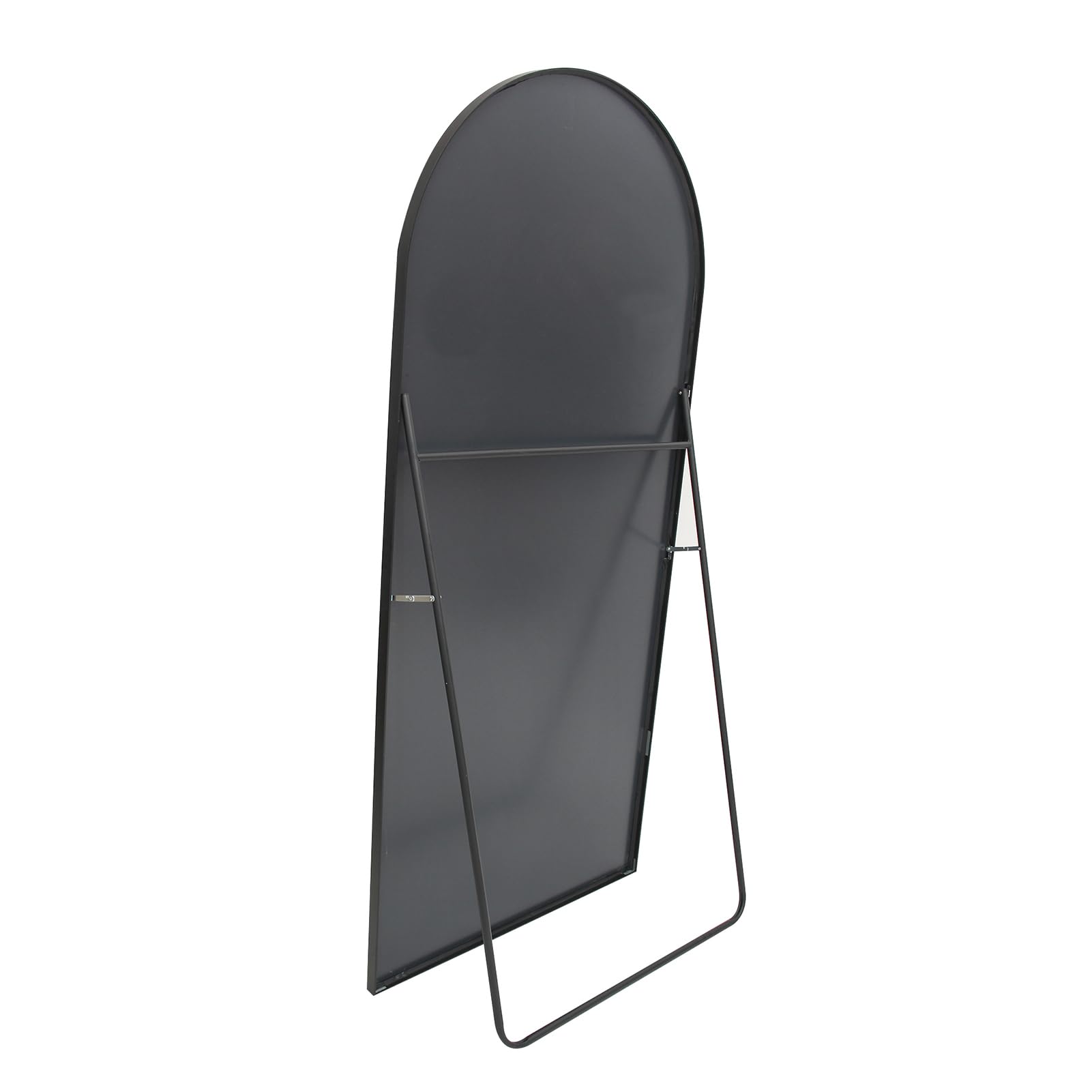 Générique Specchio su piedistallo 180 x 80 cm, ad arco a specchio a tutta lunghezza, specchi ad arco con cornice in metallo, supporto, specchi su piedistallo inclinato o appeso per soggiorno, camera