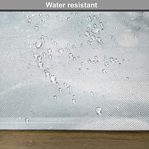 Ambesonne SER_44929 Winter Place Mats Set Of 4, Christmas Image Snow And Frosted Tree Snowflakes Winter Season Illustration thumb #4