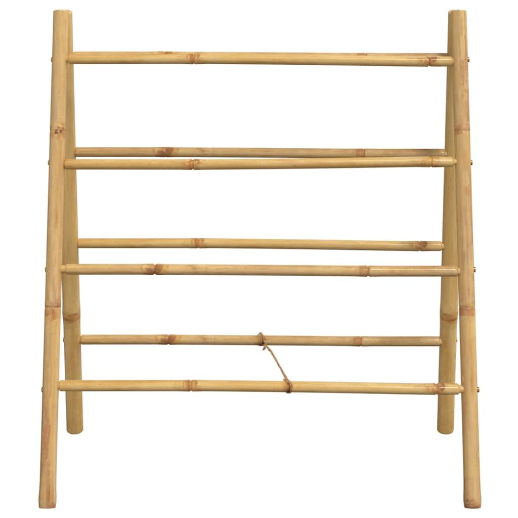 vidaXL Échelle à Serviettes Double avec 4 échelons 90x50x100 cm Bambou, Porte-Serviette, Porte-Serviette en Bambou, échelle à Serviettes pour Salle de Bain