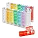 Weekly Pill Organizer - (Pack of 2) Pill Planners for Pills & Vitamins Each Day Week, Four Times-a-Day Medication Reminder, Easy to Read AM/PM Compartments Monday to Sunday for Travel & Purse