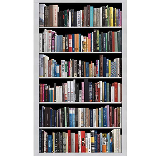PLAGE Papier peint intissé panoramique 250 cm X 150 cm, photo d'une bibliothèque moderne remplie...