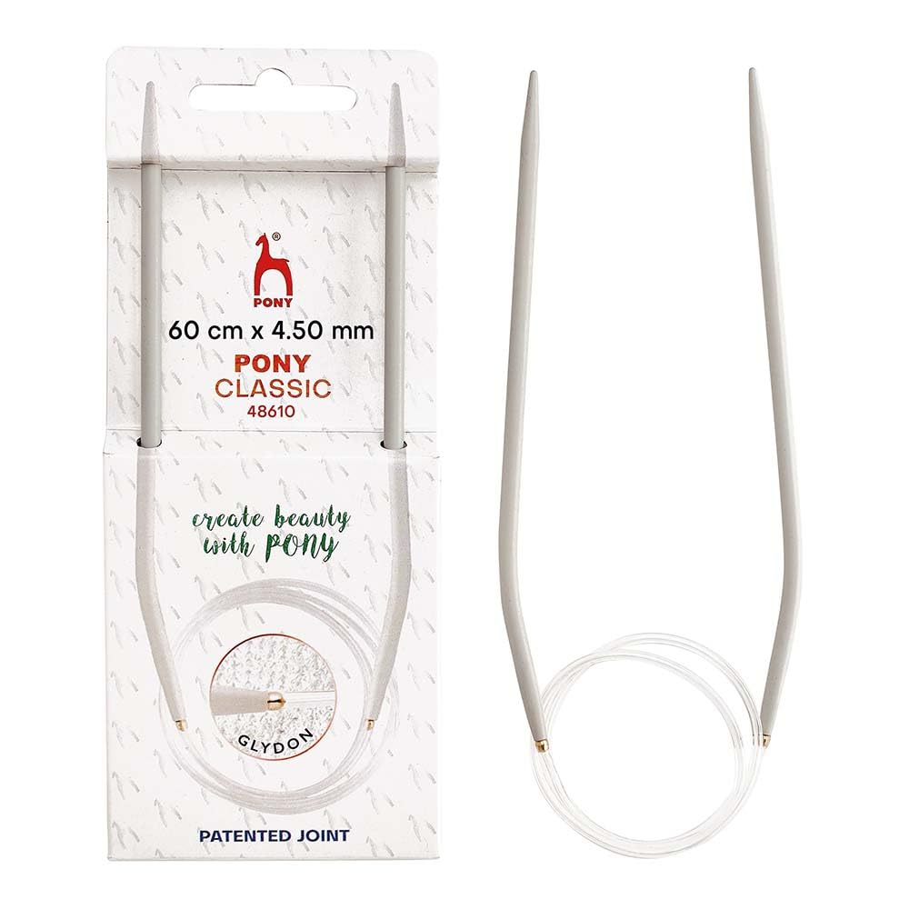 Pony Classic Circular kni. ndls Aluminium 60cm 4.50mm - 1pc