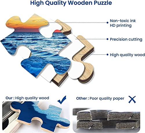 Cavalier King Charles Spaniel Jigsaw Puzzle 1000 Piece Wooden Puzzle Family Decorations, Unique Present Suitable for Children and Adults