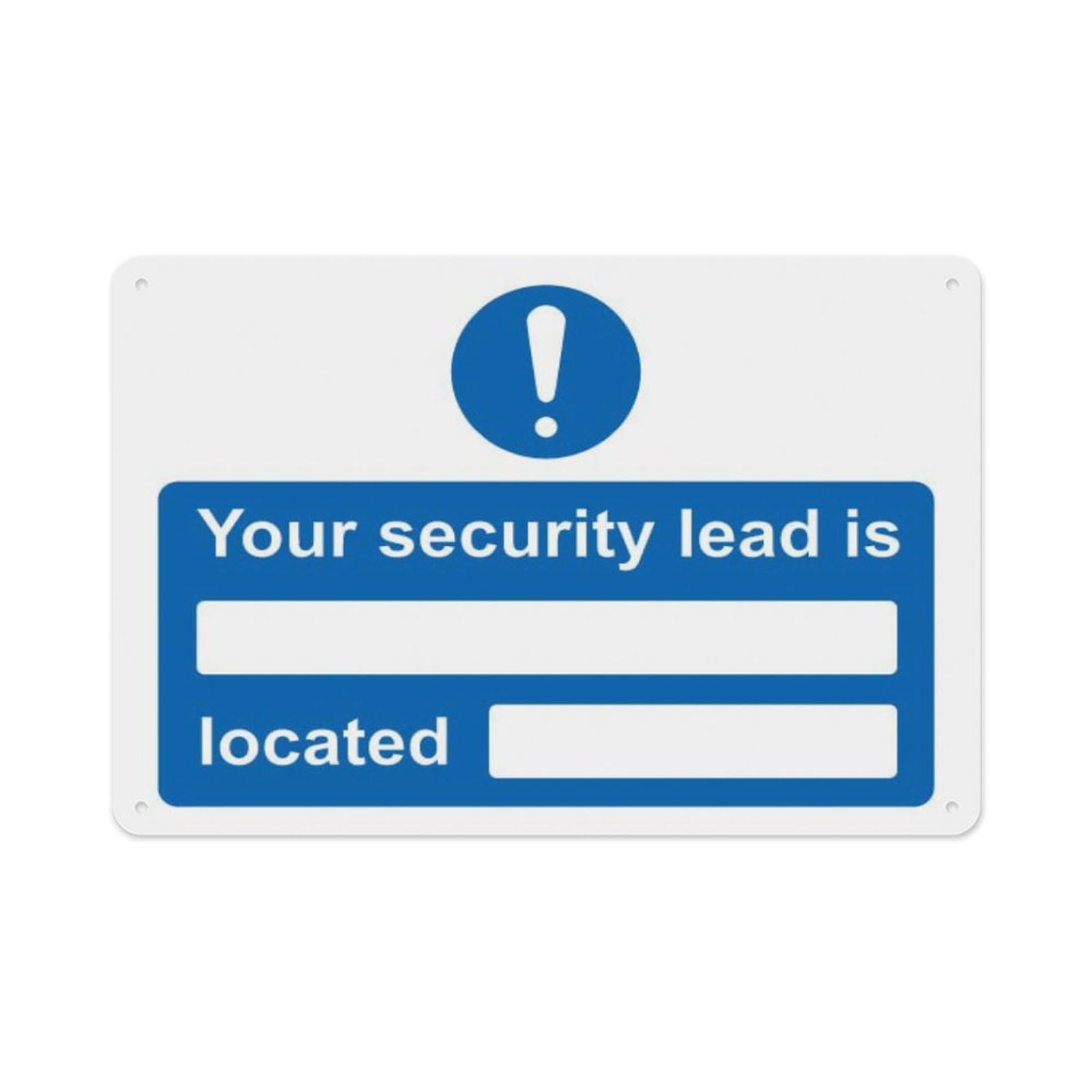 peiyeety Your Security Lead Is Located Aluminum Tin Warning Signs For Home Outdoor Garden 8X12 Inches